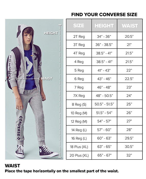 converse infant size chart