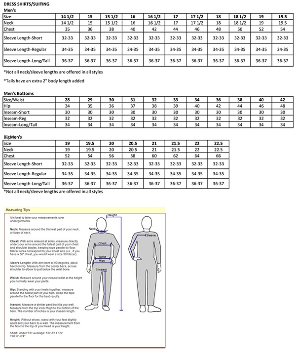 Apt 9 Pants Size Chart